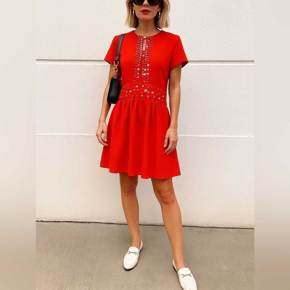 Sonia Rykiel Dress Beaded Rhinestone